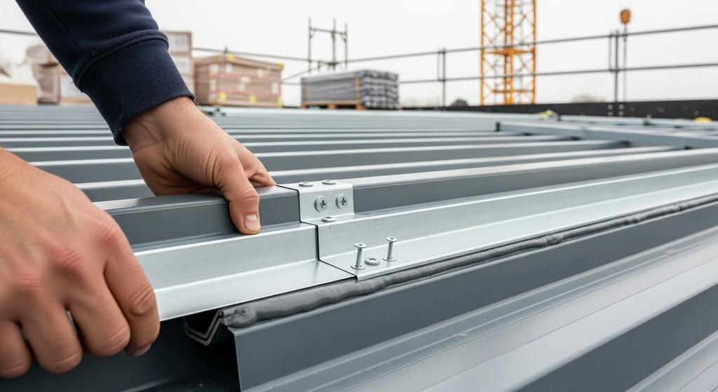 Edge trim installation on steel decking
