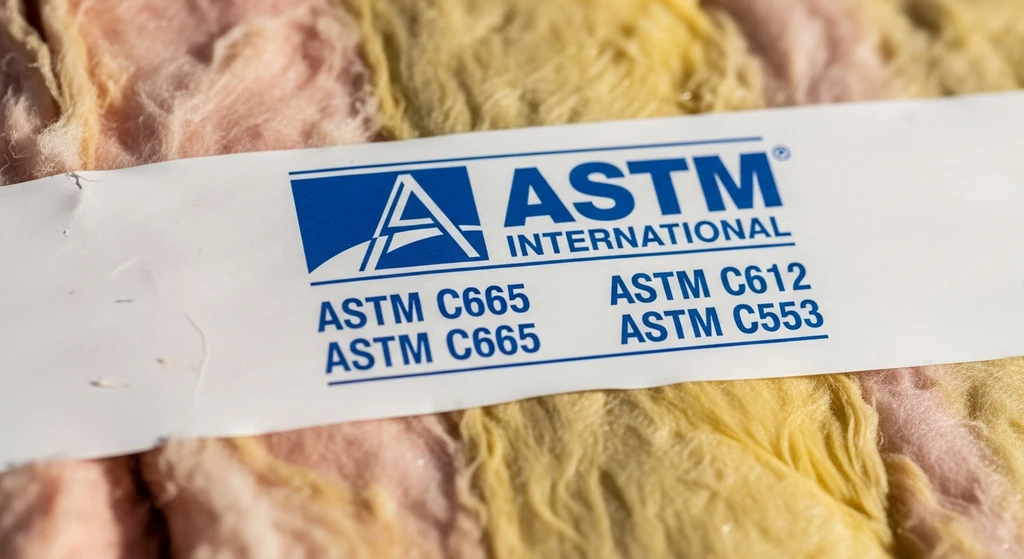 Insulation material with ASTM label.