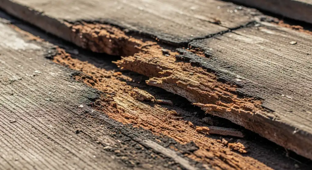 Roof Decking Damage: Signs, Causes & Prevention 4 Varying degrees of roof decking damage