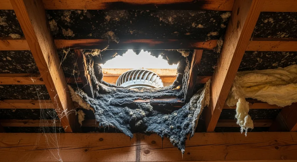 Turtle Vent Roof Problems: Warning Signs & Solutions 4 Water damage and mold around a turtle vent