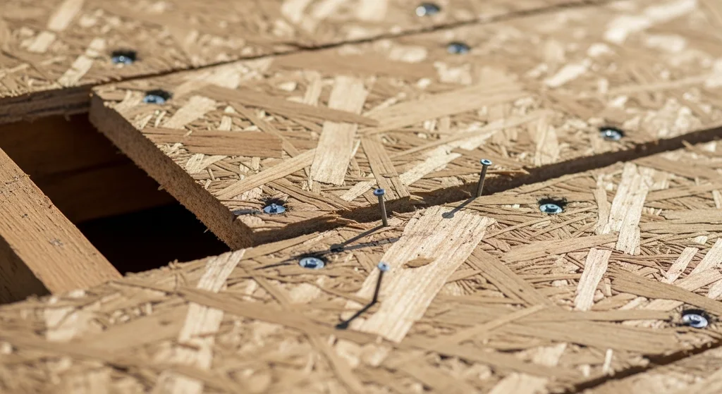 Poorly installed roof decking patch
