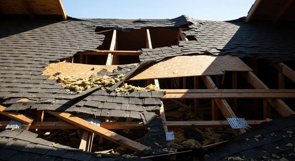 Roof damage from wind uplift