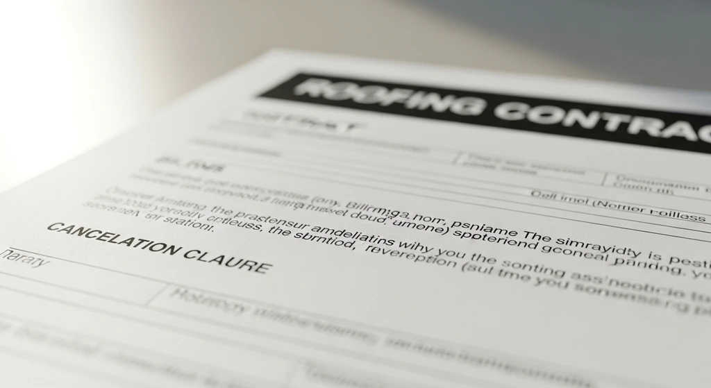 Reviewing roofing contract