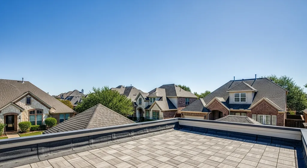 Roof with tiles in Dallas neighborhood