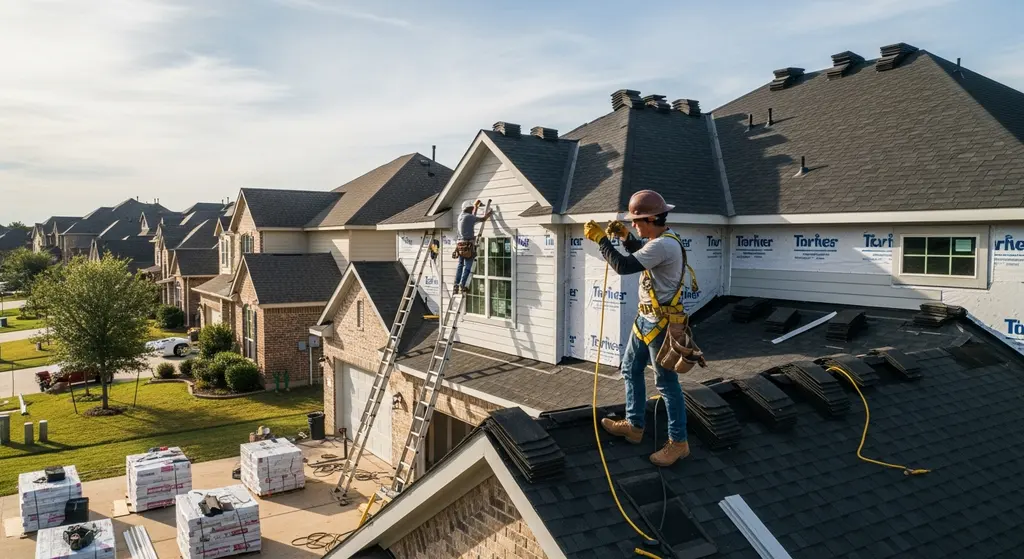 Siding installation on a Dallas home