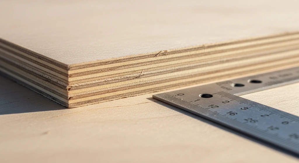CDX plywood roof decking cross-section