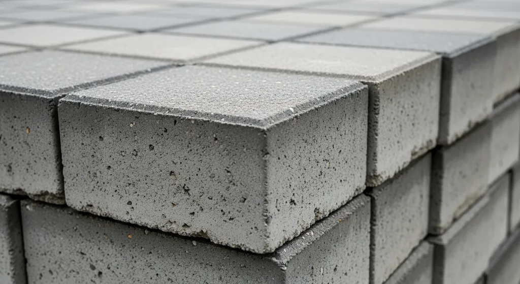 Stack of concrete pavers for roof deck installation
