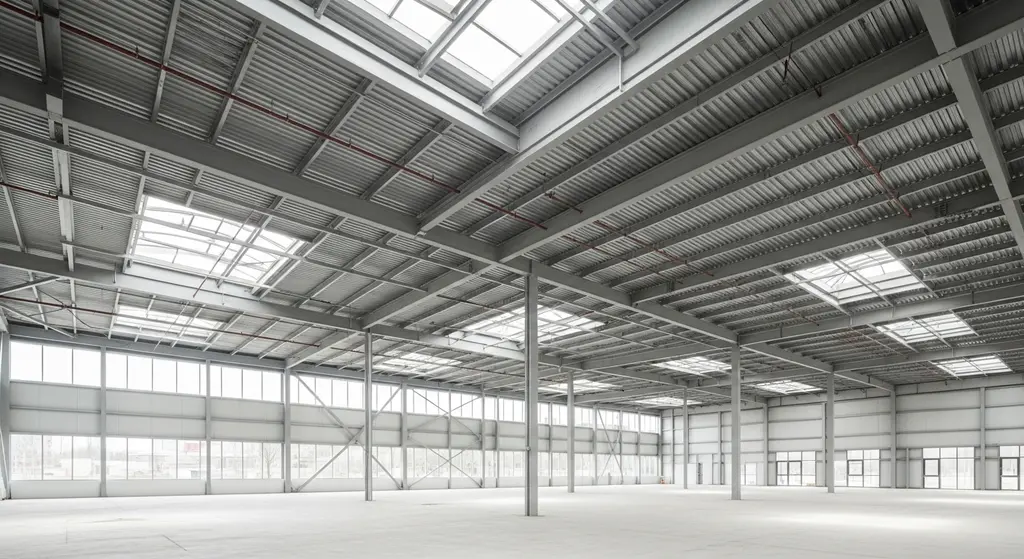 Commercial Roof Decking Types: A Comprehensive Guide 4 Commercial building with steel roof decking