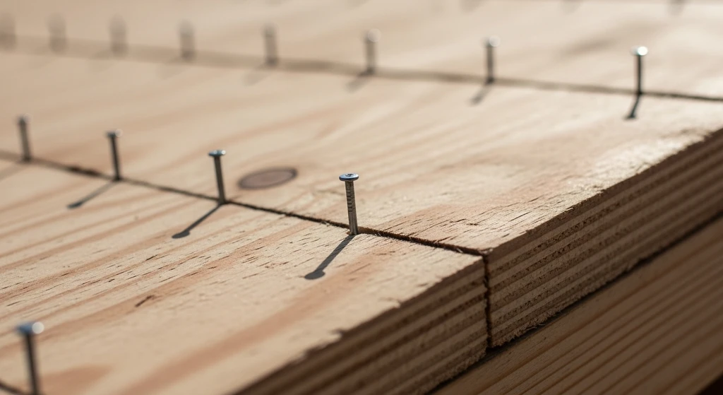 Roof decking nail pattern detail