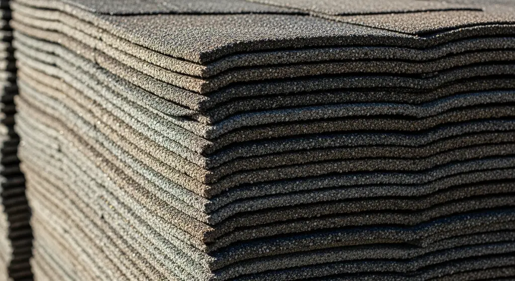 Stack of asphalt shingles