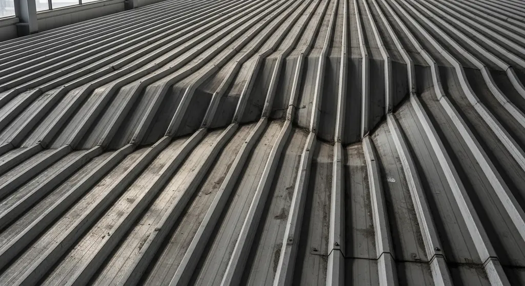 Thermal buckling on steel decking
