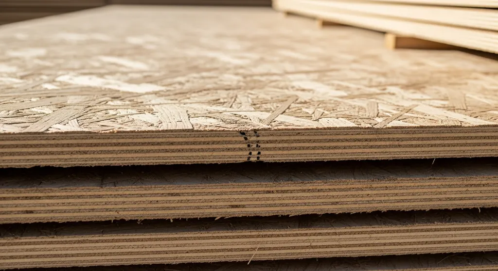 Stack of CDX plywood for roof decking