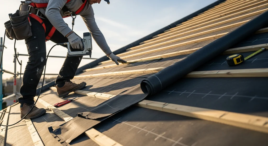 Synthetic underlayment installation