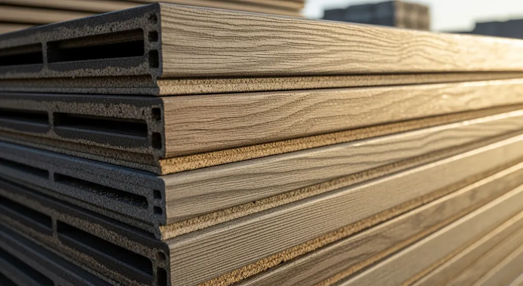 Composite decking materials for rooftop decks