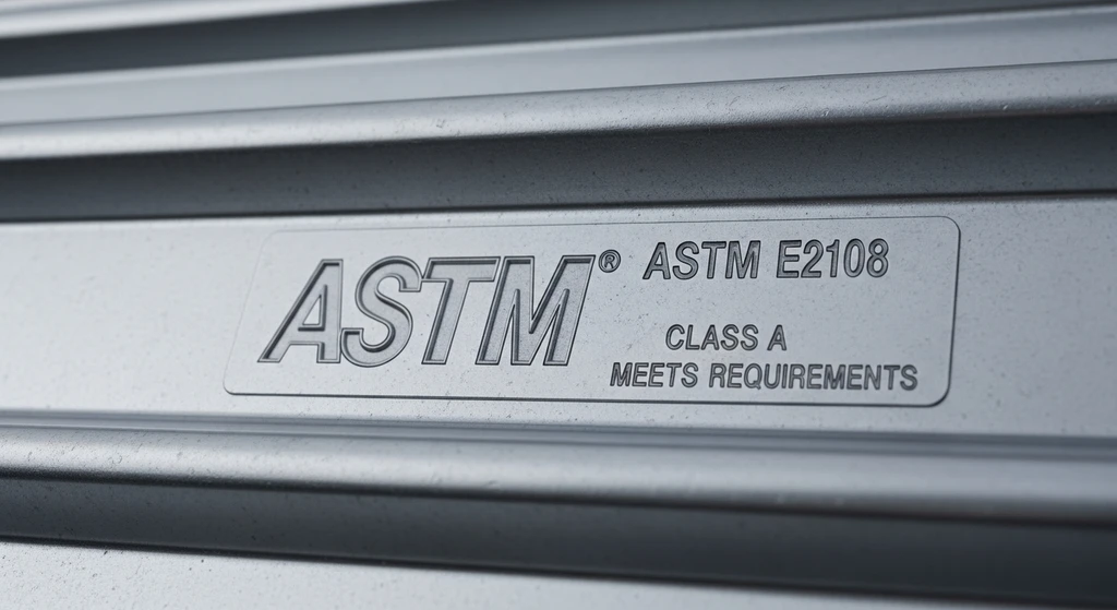 Commercial Roof Decking Types: A Comprehensive Guide 7 ASTM standard label on roof decking material