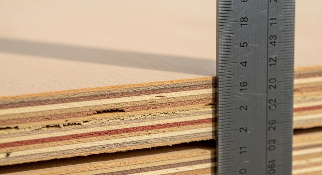 Close-up of CDX plywood used for roof decking