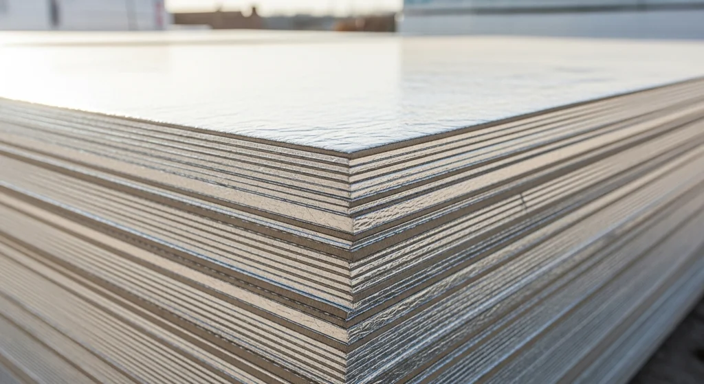 Radiant barrier decking at lumber yard