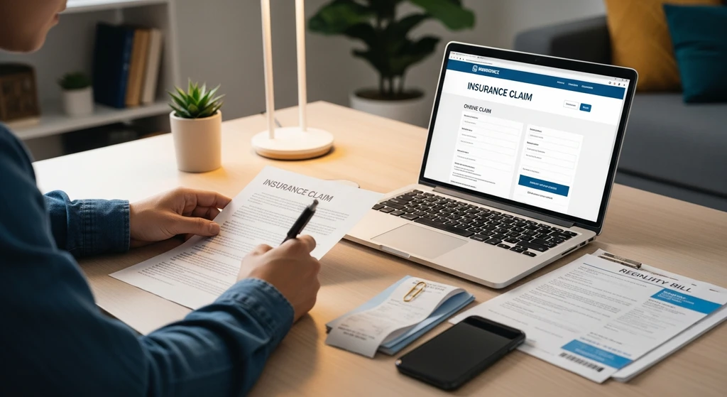 Homeowner filing insurance claim
