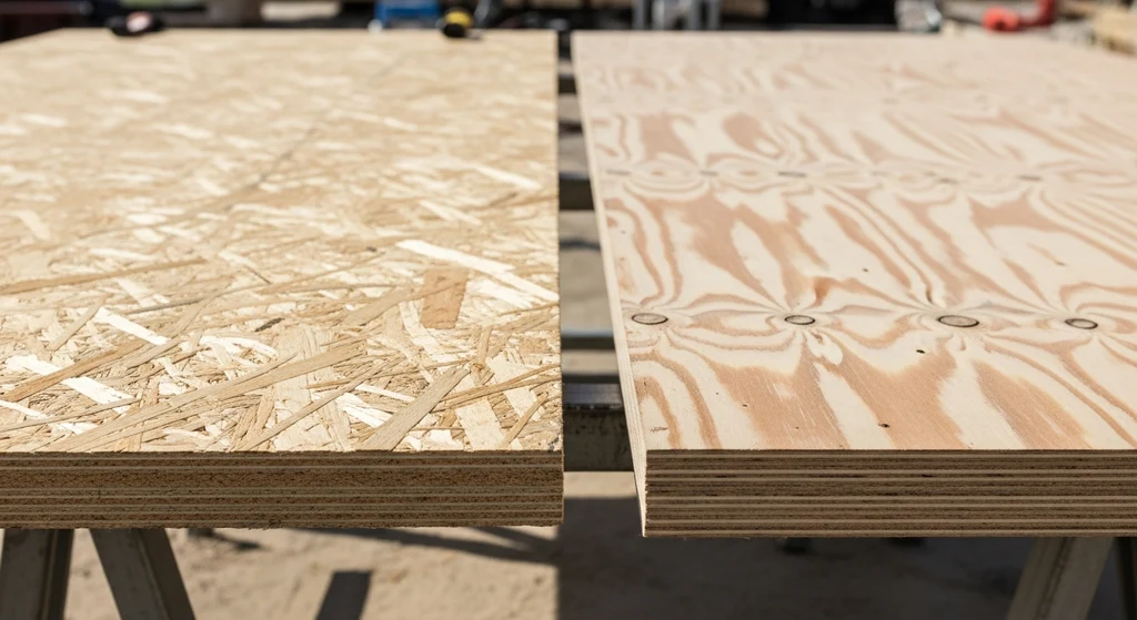 Comparison of OSB and CDX plywood texture