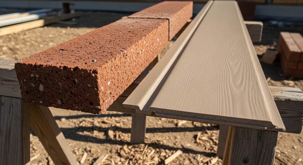 Comparison of brick and vinyl siding materials