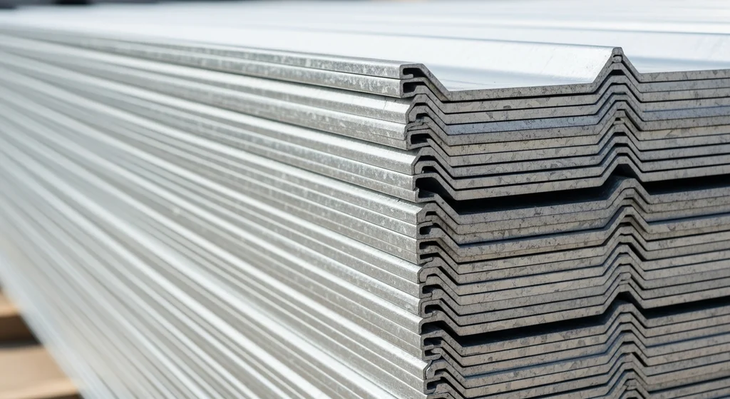 Commercial Roof Decking Types: A Comprehensive Guide 2 Galvanized steel roof decking panels