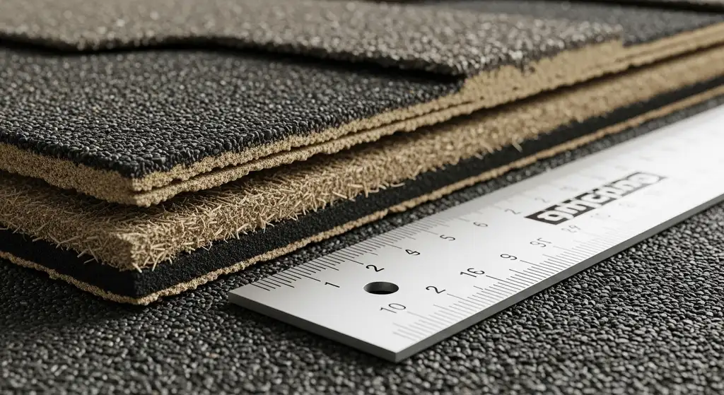 Asphalt shingle thickness and texture