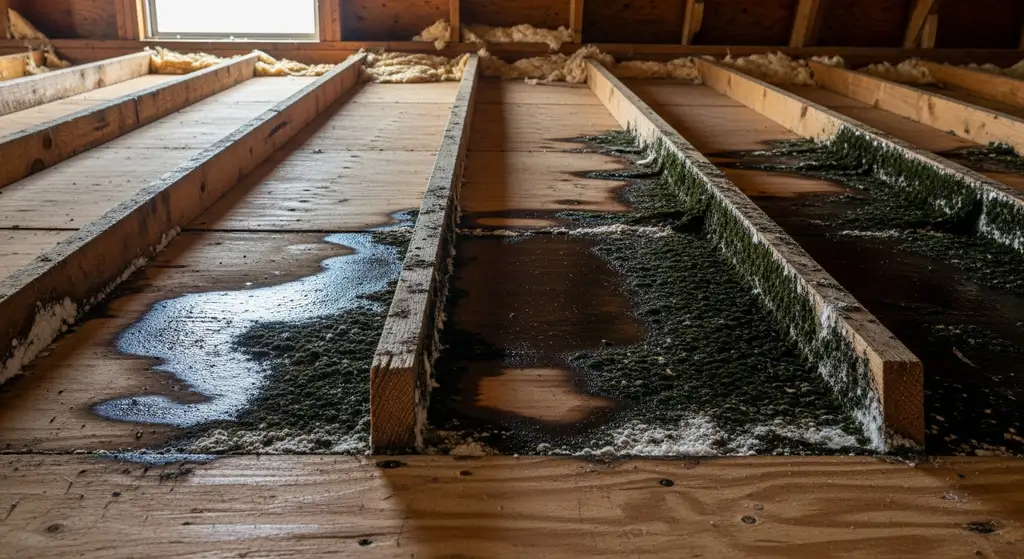 Commercial Roof Decking Types: A Comprehensive Guide 5 Water damage and mold on roof decking