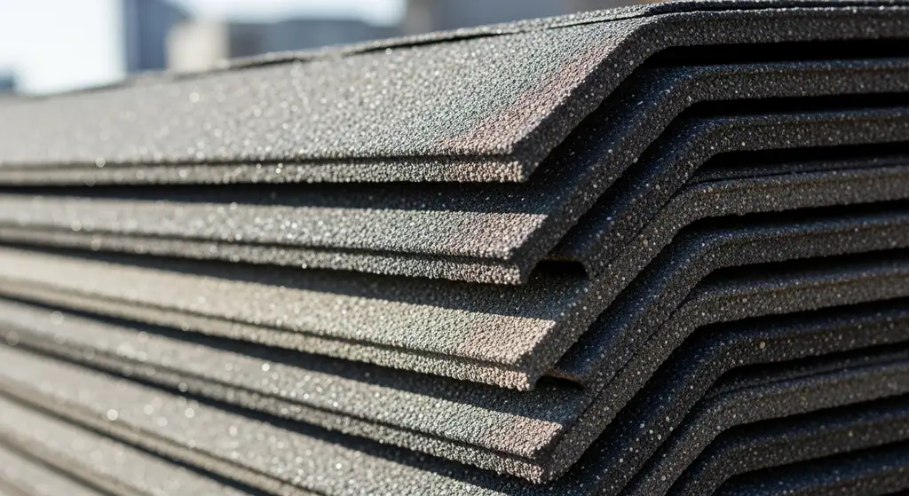 Presidential Roofing Shingles — Performance Guide 2 Close-up of triple-laminate presidential shingle layers
