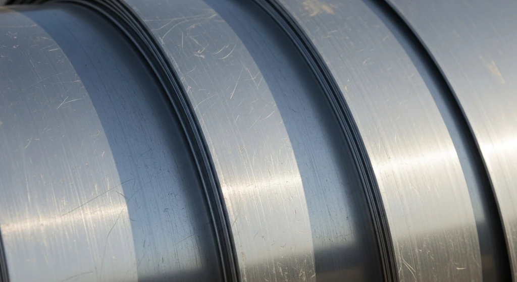 How Are Seamless Gutters Made — Full Explanation 2 Close-up of aluminum gutter coils showing thickness and finish