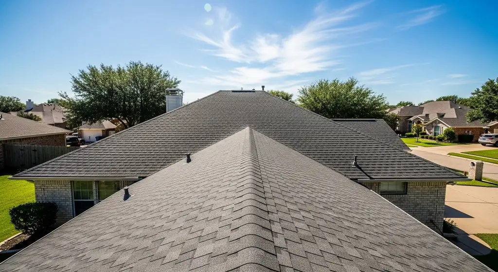 What Are Fiberglass Shingles — Performance Guide 3 Fiberglass shingles installed on a Dallas home