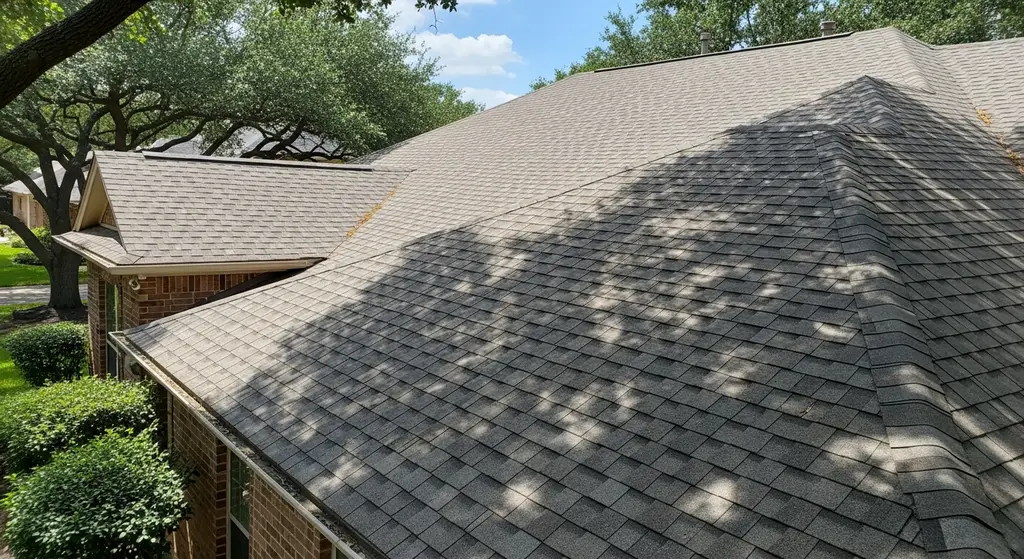 Laminate shingles installed on a Dallas home