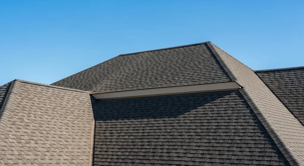 Luxury shingle roof with ridge ventilation in Dallas