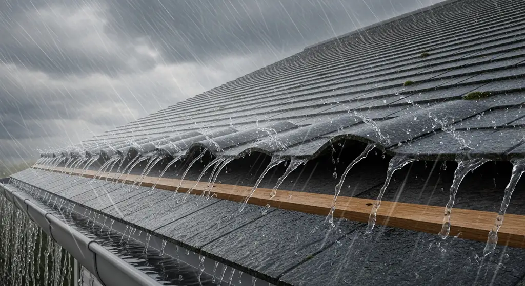 Visualization of wind-driven rain on a residential roof