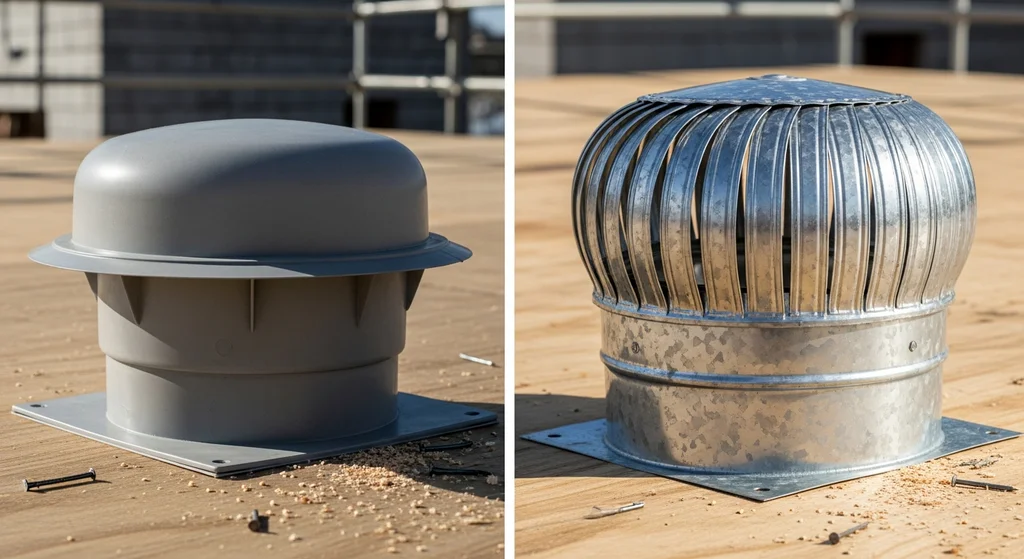 Comparison of plastic vs steel roof vents