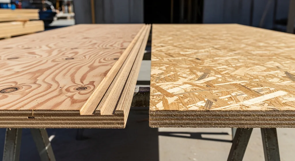 Comparison of CDX plywood and OSB roof decking