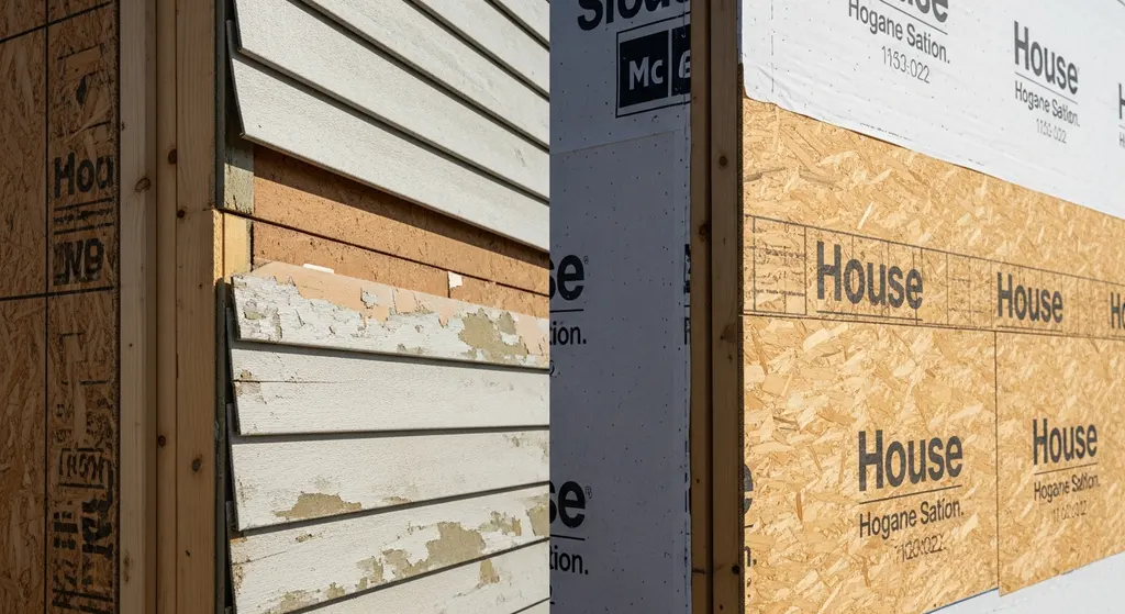 Comparison of siding overlay versus full replacement on residential wall