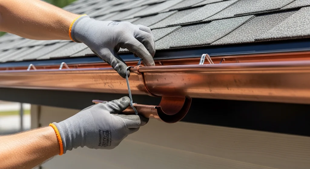 Seamless Half Round Gutters — Homeowner Guide 5 Professional gutter installation process