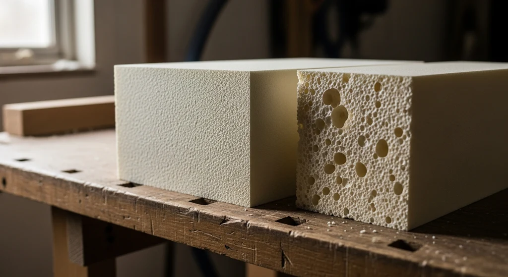 Comparison of closed-cell and open-cell spray foam