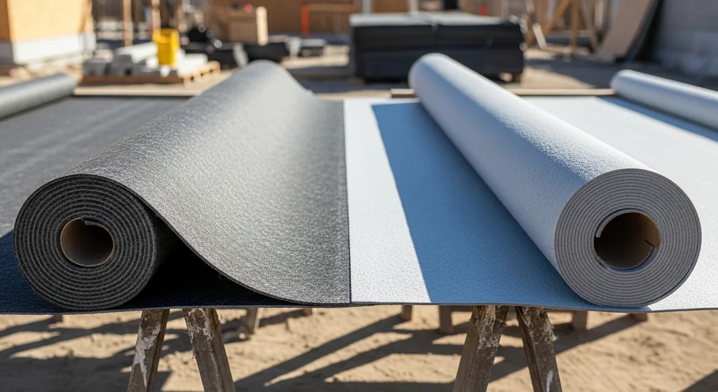 Comparison of felt and synthetic roof underlayment
